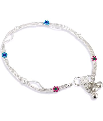 AKLINA Silver Anklets ( Pack of 1 )