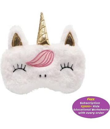 Multicolour Unicorn Eye Mask Sleep Masks for Girls Blindfold for Women Eye Masks for Sleeping (Multicolor)(Free subscription of kids Educational worksheets)