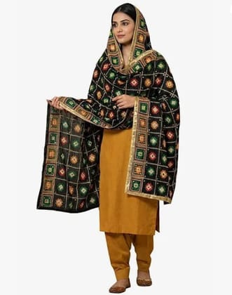 Heavy Mirror Work Dupatta For Women | Traditional Ethnic Handcrafted Embellished Dupatta | Elegant Designer Wedding Festival Accessory Chinon Silk | Lightweight Stylish Wrap 2.25 Meter