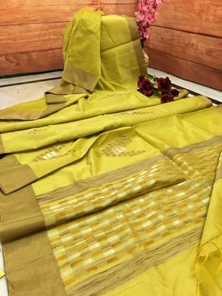 AWESOME LINEN COTTON PRINTED SAREE -1684