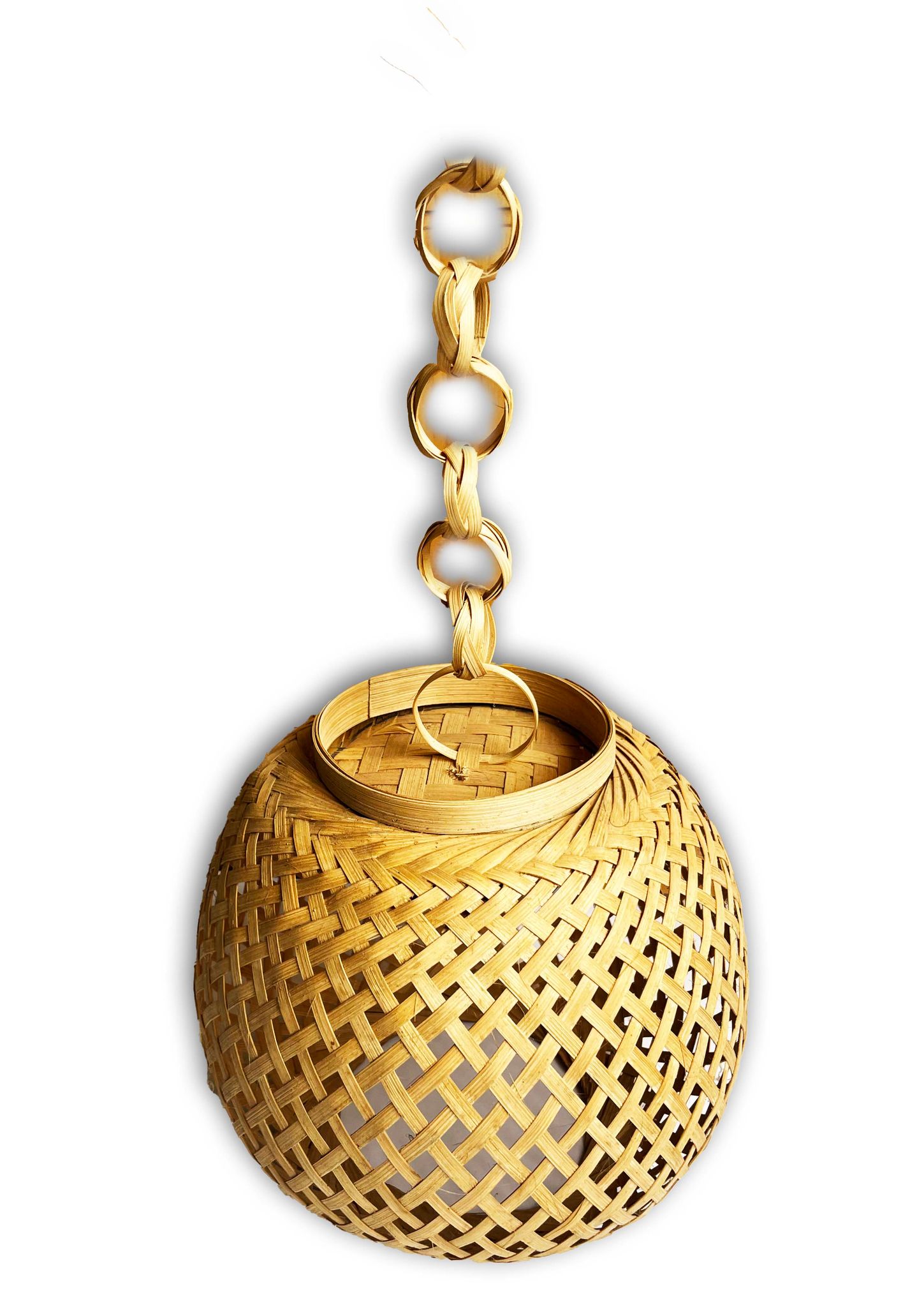 bamboo hanging light 9 inch round shape