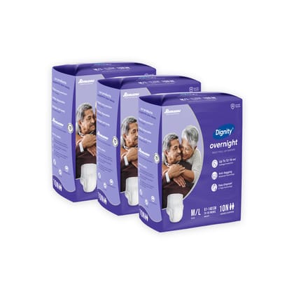 Dignity Overnight Pull Ups Adult Diapers With Comfit Mask (Pant Style) M