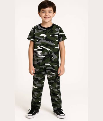 COOLTEES4U Pack of 1 Unisex Cotton T-Shirt & Trackpants Set ( Multicolor )