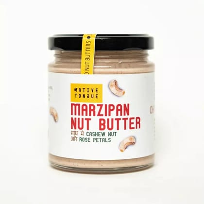 Native Tongue Marzipan Butter with Cashew Nut and Rose Petals - 200g of Rich and Creamy Spread