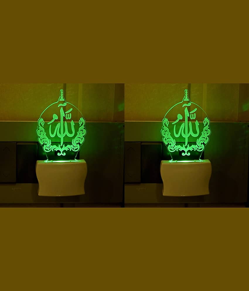 Somil - Multicolor Night Lamp ( Pack of 2 )