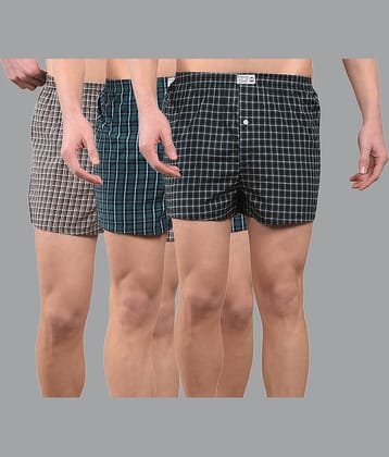 Dollar Pack of 3 Cotton Boxers For Men's ( Assorted 1 )