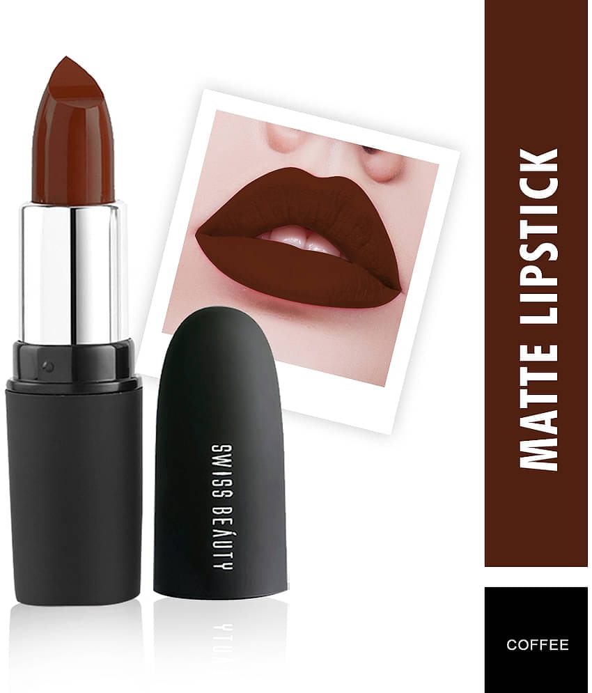 Swiss Beauty Matte Lipstick (Coffee), 3.8gm
