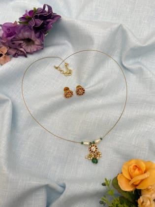 Invisible Chain Jadau Necklace 210