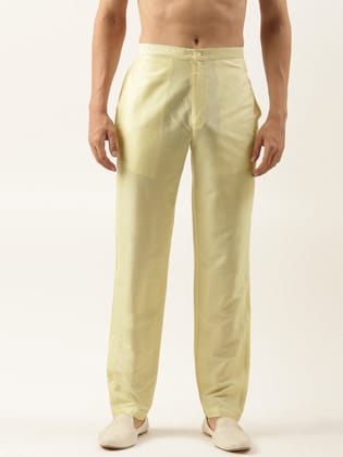 Dark Beige Cotton Silk Pant Pajama-XS / Waist Size 30