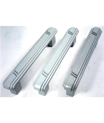 Home Decor Aluminum Grey (Powder coated) L Size: 150 mm Wardrobe/Drawer/Cabinet Pull Handle (Set of 3)