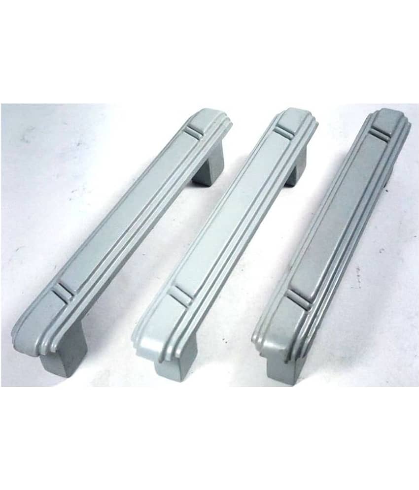 Home Decor Aluminum Grey (Powder coated) L Size: 150 mm Wardrobe/Drawer/Cabinet Pull Handle (Set of 3)