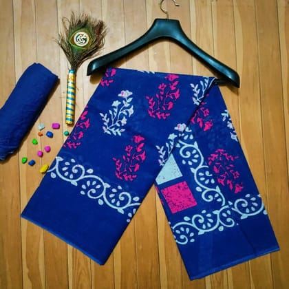 JAIPUR HANDBLOCK PRINT Beautiful Handblock printed pure cotton mulmul sarees with blouse piece.
5.5meter cotton saree
1meter extra blouse