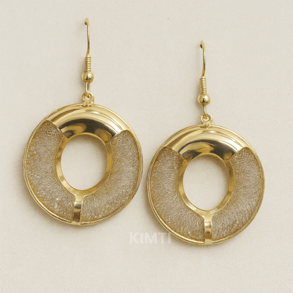 Golden Cercle Danglers Earring