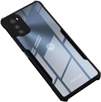 PLUGTECH Slim Shockproof Case | Matte Black Soft | Drop Protection | Precise Cutouts | Premium Mobile Cover for Moto E32S