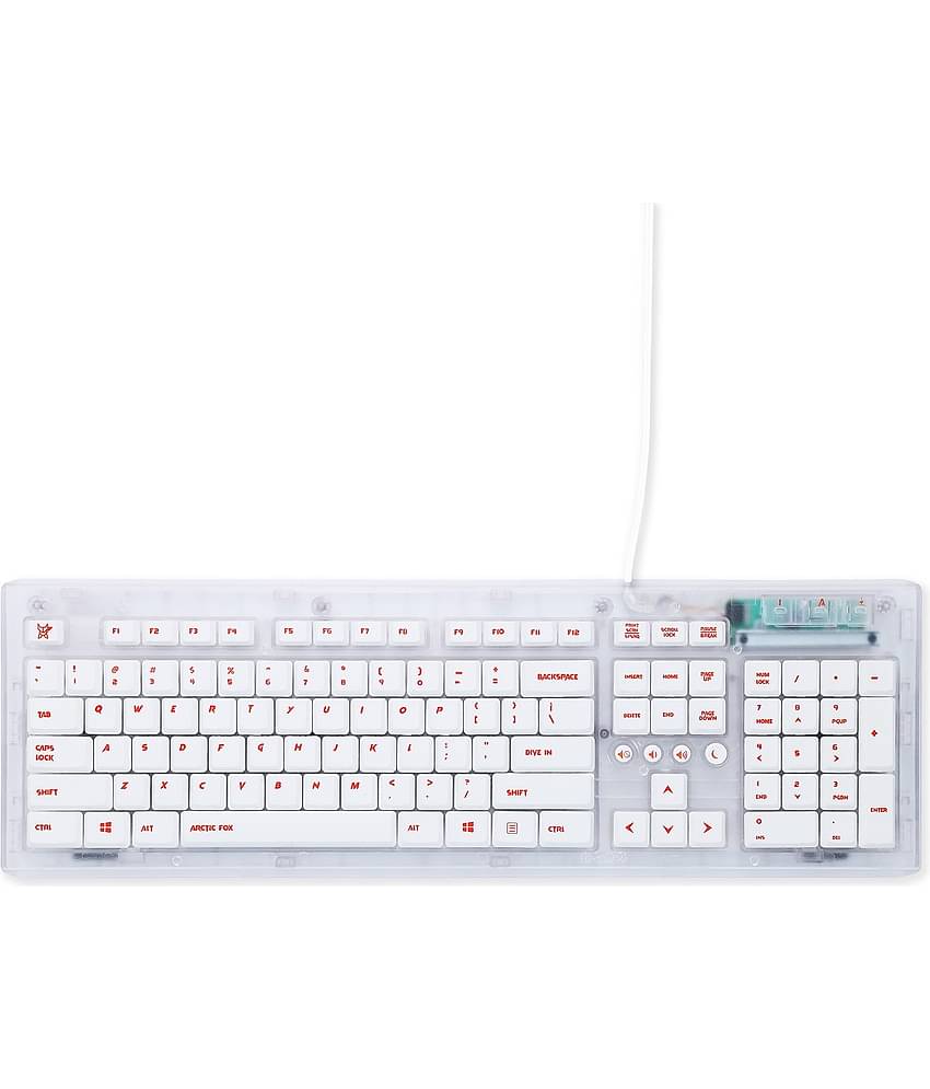 Arctic Fox Grey USB Wired Desktop Keyboard