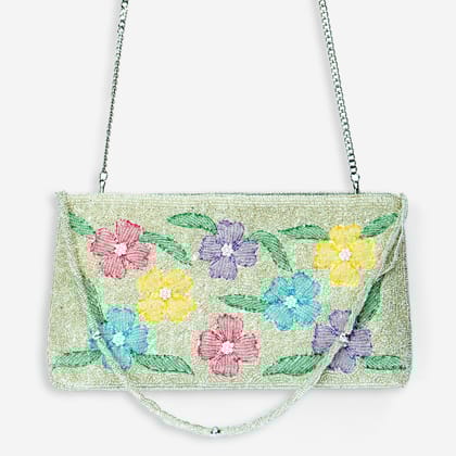 Camille Floral Sling Bag-Ivory