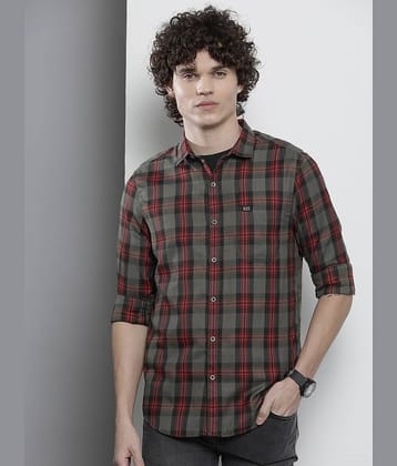The Indian Garage Co Men Regular Fit Checked Casual Shirt