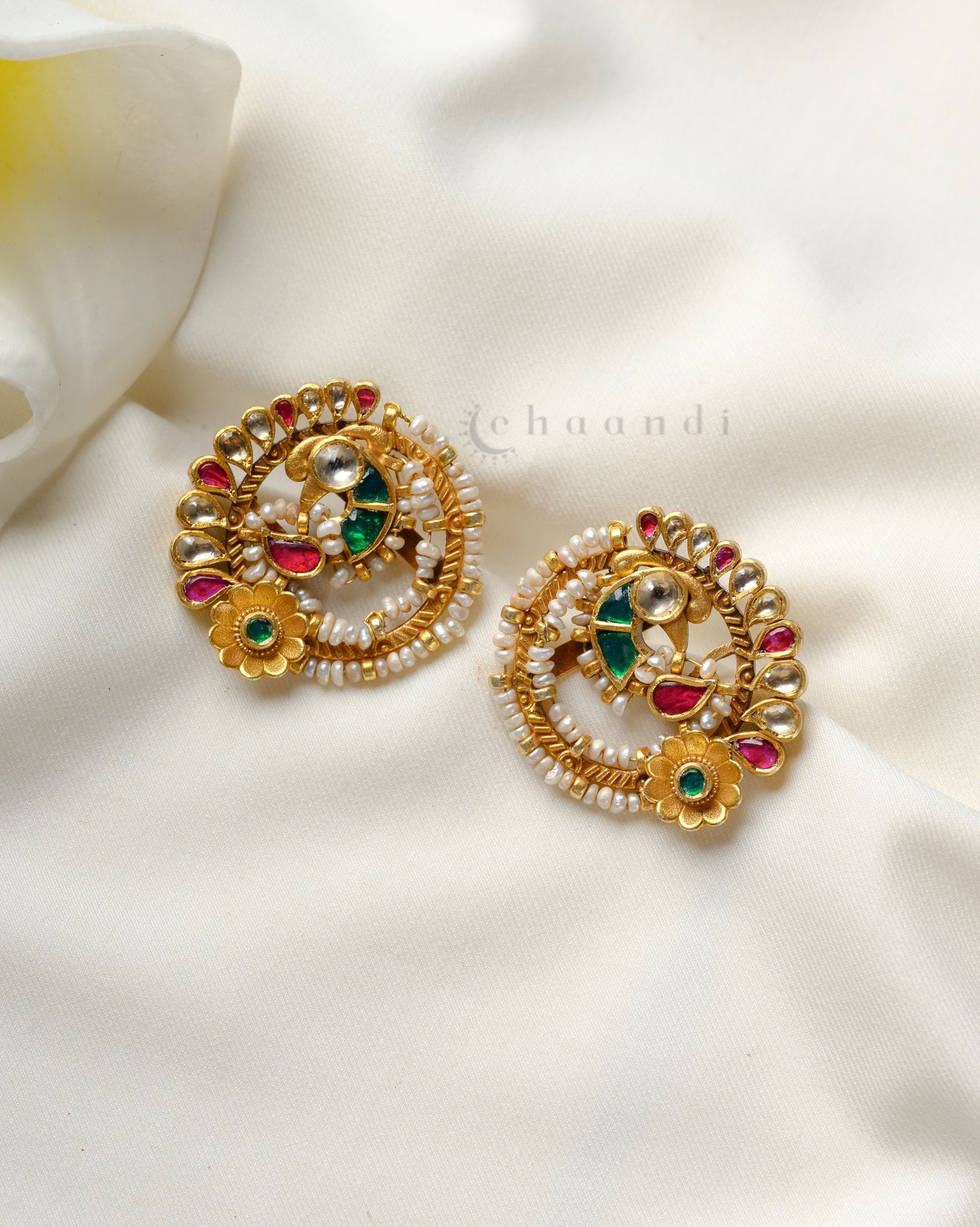 Gold Polish Silver Earrings CHE2092