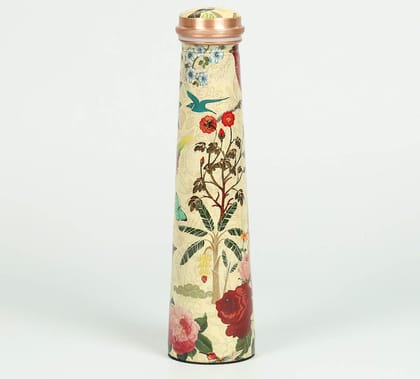 India Circus Bird Land Tapered Copper Bottle India Circus Bird Land Tapered Copper Bottle