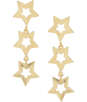 VIRAASI - Gold Danglers Earrings ( Pack of 1 )