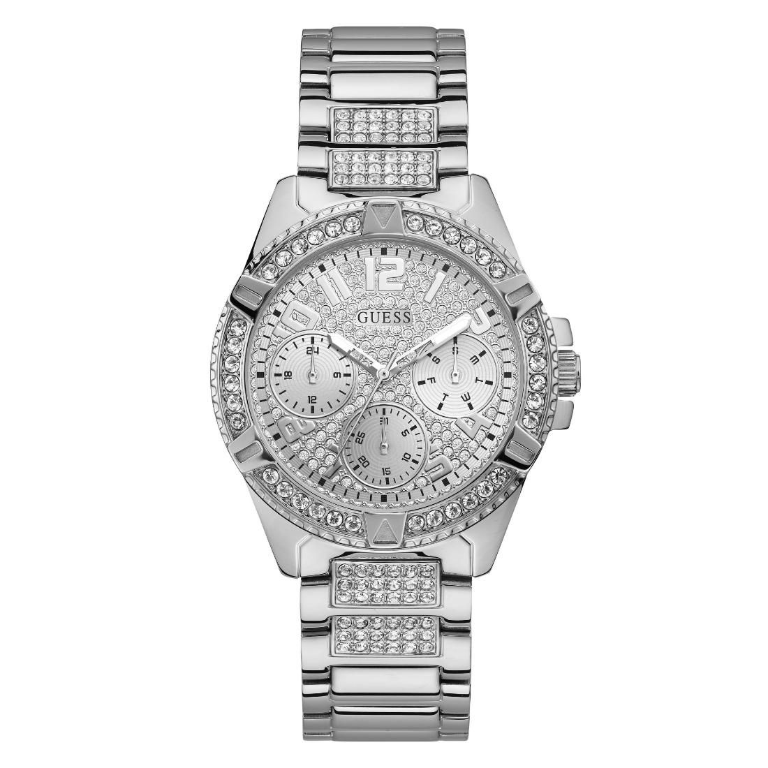Guess Women 40 mm Silver Dial Analog Watch- W1156L1-Silver