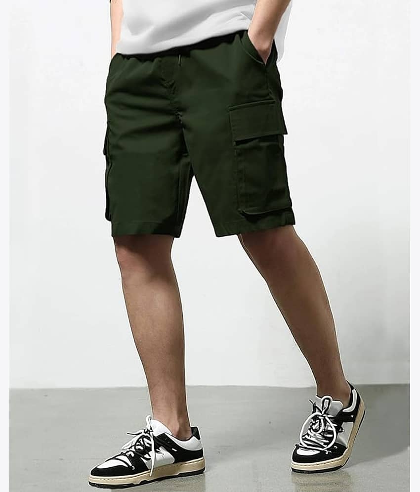 Shine n Show Green Cotton Men's Shorts ( Pack of 1 )