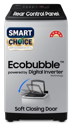 Samsung Smart Choice 8 kg, 5 star, Eco Bubble Tech, Digital Inverter Motor, Soft Closing Door, Fully-Automatic Top Load Washing Machine (WA80BG4441BGTL, Light Gray) Samsung Smart Choice 8 kg, 5 star, Eco Bubble Tech, Digital Inverter Motor, Soft Closing 