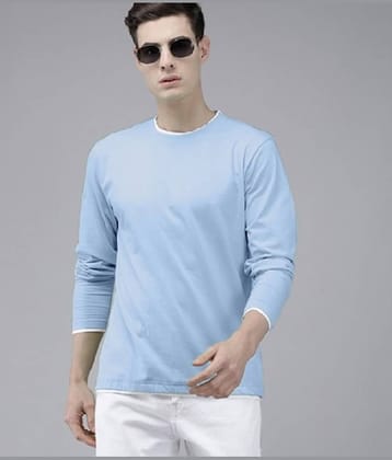 The Dry State - Light Blue Cotton Regular Fit Men's T-Shirt ( Pack of 1 )