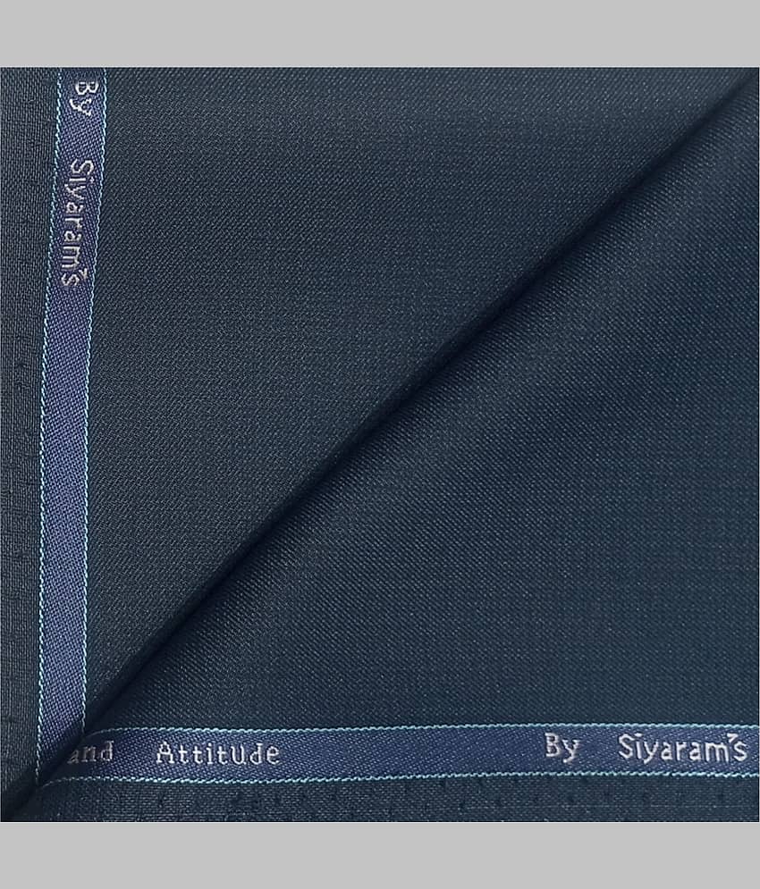 Siyaram Blue Polyester Blend Men's Unstitched Pant Piece ( Pack of 1 )