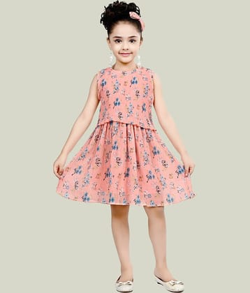 Arshia Fashions Georgette Frock For Girls ( Pack of 1 , PeachPuff )