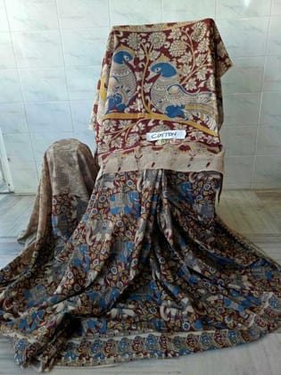 AWESOME LINEN COTTON PRINTED SAREE - 1959