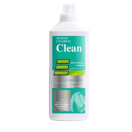 ELHAE Colorful Clean 8-in-1 Laundry Liquid Detergent for Color Fabrics | Brightening, Deodorizing & Stain Removal Formula | 425ml | Fabric-Friendly Cleaner for Daily Wash