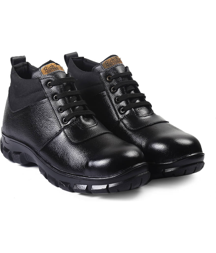 Enrich Field High Ankle Black Safety Shoes