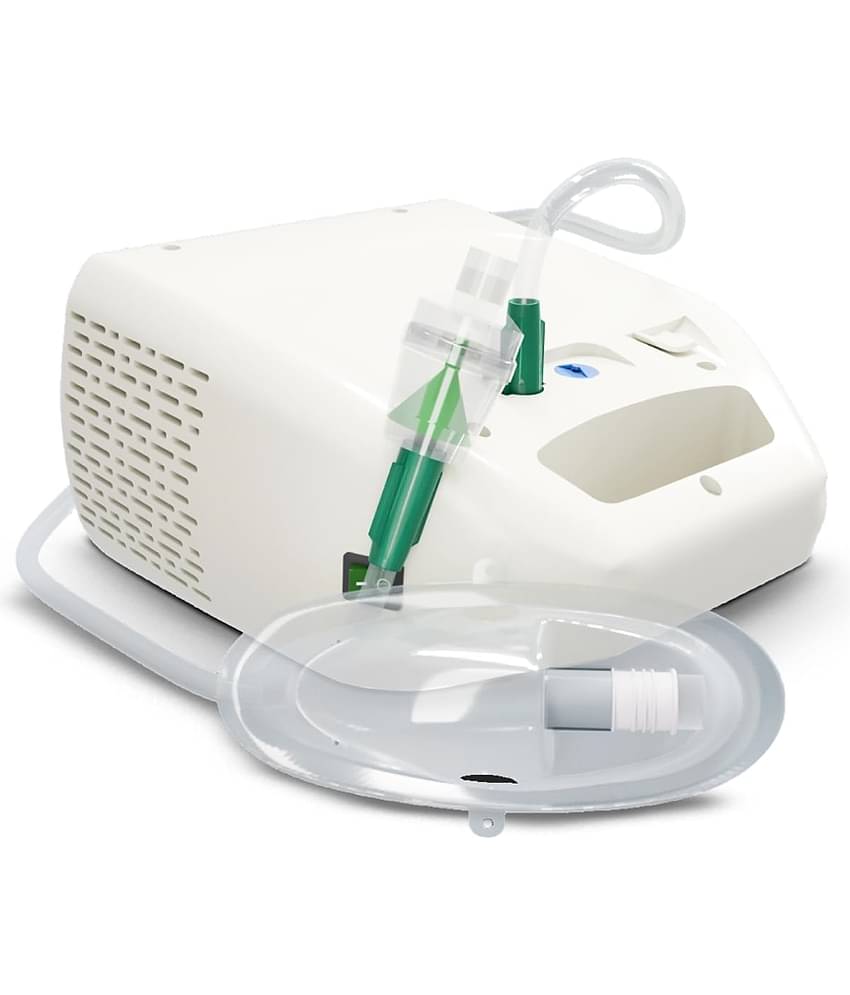AGEasy Compact & Low Noise Compressor Machine Kit with Mouth Piece Nebulizer (White)