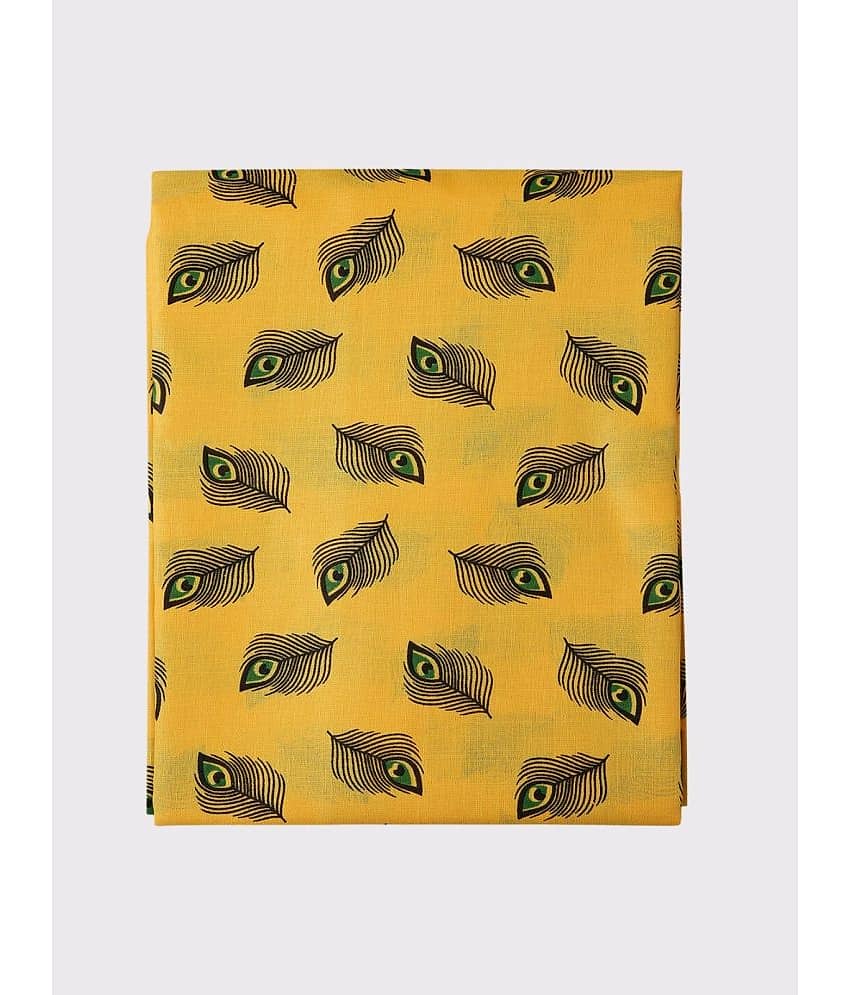 Maharaja - Yellow Cotton Blend Men's Unstitched Kurta ( Pack of 1 )
