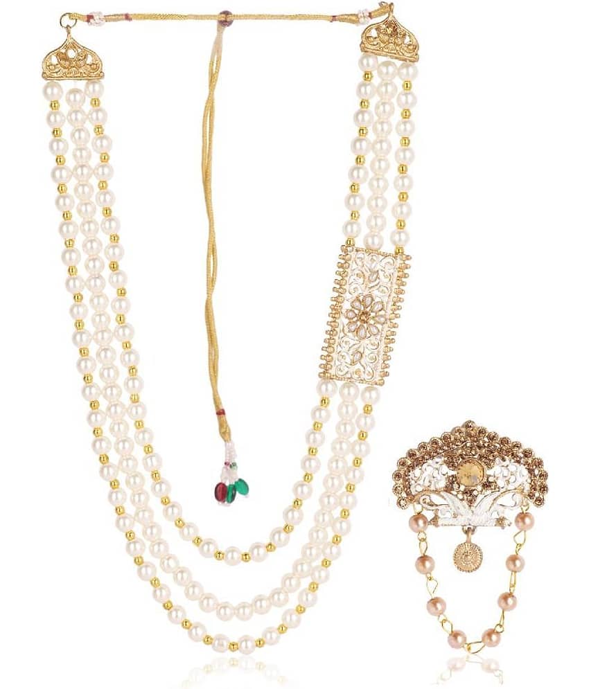 Wedding Groom Mala & Brooch Set for Men