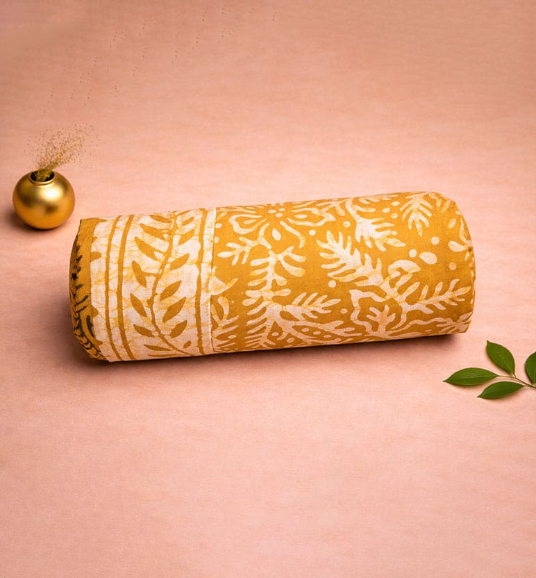 Handcrafted Batik Print Cotton Saree with Blouse Piece