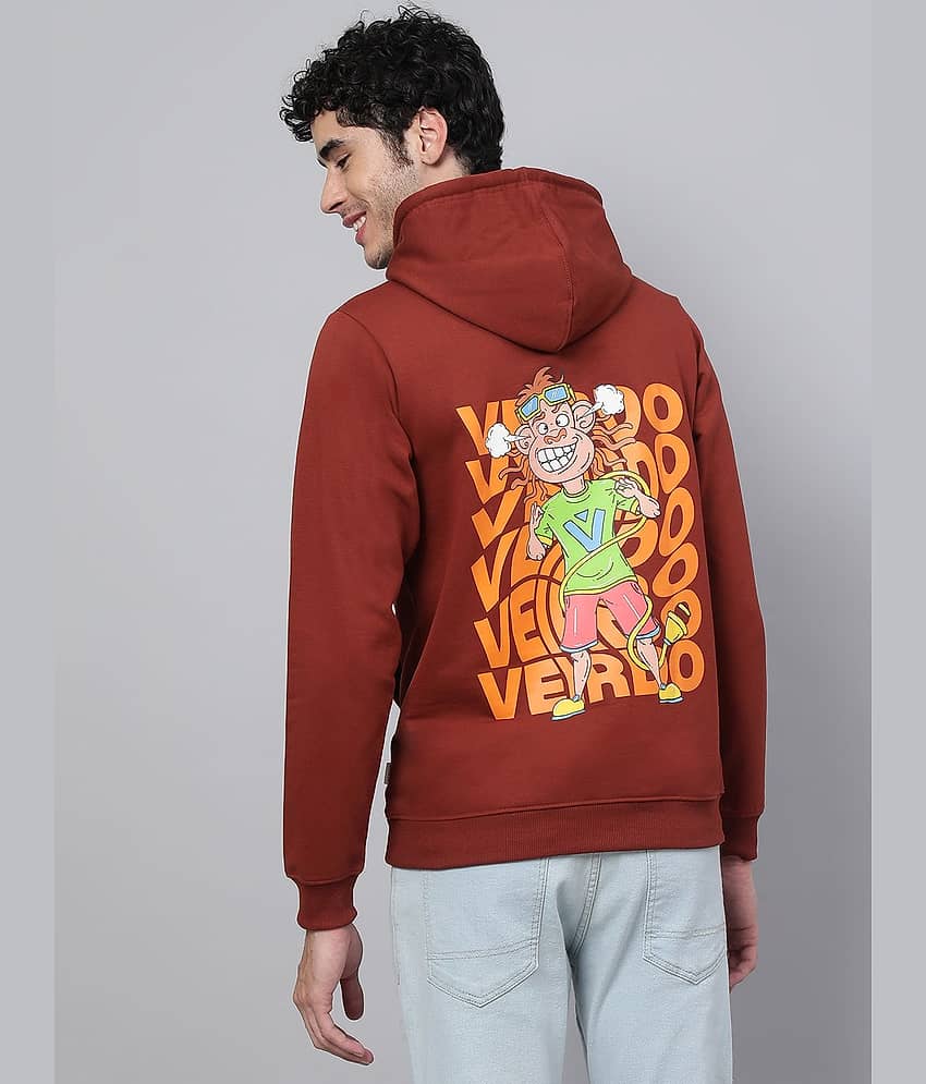 Veirdo - Rust Fleece Regular Fit Men's Sweatshirt ( Pack of 1 )