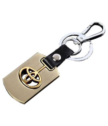 Americ Style Toyota Golden Metal Swinging Logo Locking Locking Key ChainÂ Â (Gold)