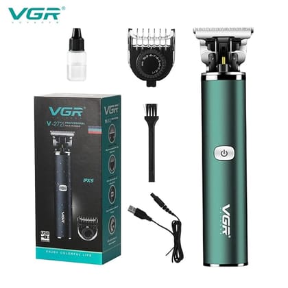 VGR V-272 Professional IPX5 Waterproof Fully Waterproof Trimmer 180 min Runtime 20 Length Settings (Green)