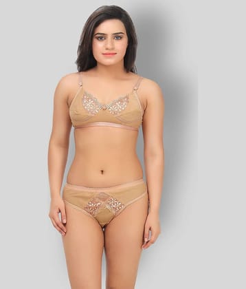 TCG Beige Lace Bra & Panty Set