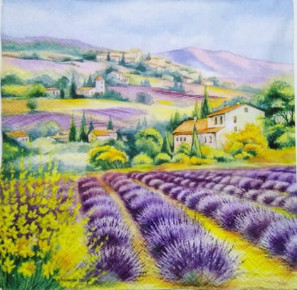 Decoupage Napkin / Tissue papers - 33cm by 33cm - Country Side