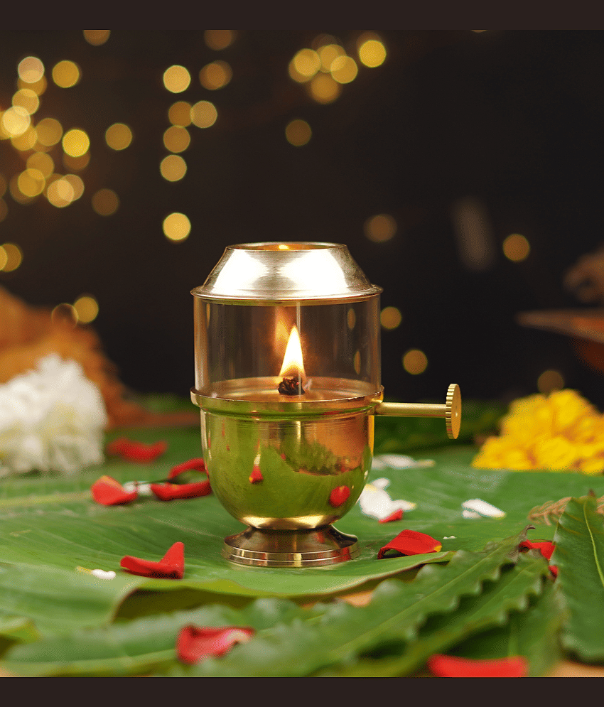 ServDharm Brass Akhand Diya - Pack of 1
