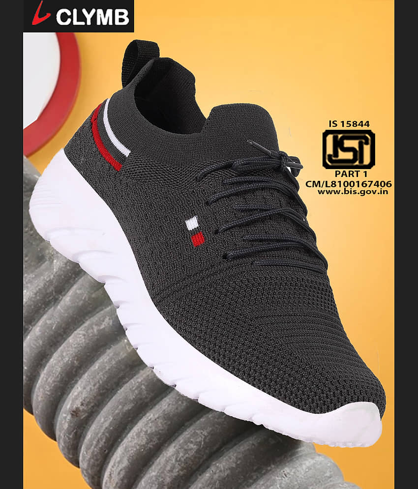 Clymb Gray Men's Sports Running Shoes