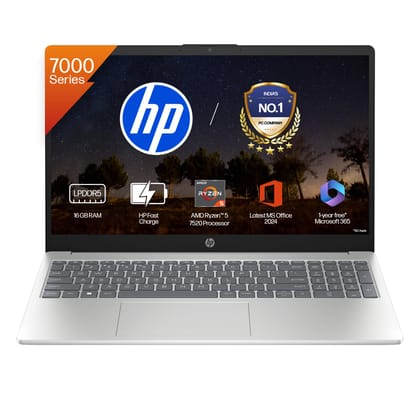 HP 15, AMD Ryzen 5 7520U,(16GB LPDDR5, 512GB SSD), Anti-Glare, Micro-Edge, FHD, 15.6''/39.6cm, Win 11, Office 24,M365 Basic(1yr)*,Silver, 1.59kg, fc0690au, FHD Camera, Backlit KB Laptop HP 15, AMD Ryzen 5 7520U,(16GB LPDDR5, 512GB SSD), Anti-Glare, Micro