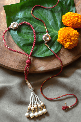 RED THREAD RAKHI & LUMBA SET