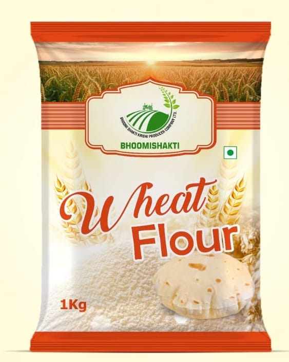 Bhoomi Shakti Premium Wheat Flour Atta 1 kg Natural and Fresh