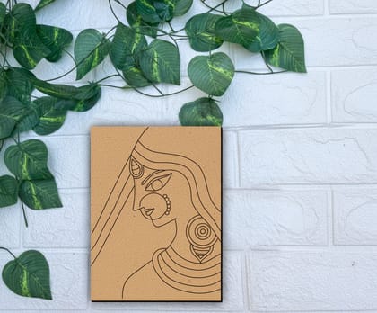 Dbeautify's DIY MDF Traditional Painting – Indian Lady Portrait