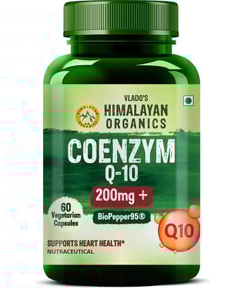 Vlado's Himalayan Organics COENZYME Q-10 200mg With BioPepper - 5mg Supplement 60No.s