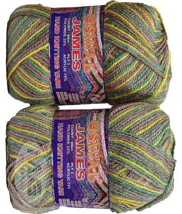 James Knitting  Yarn Wool, Moss Ball 200 gm  Best Used with Knitting Needles, Crochet Needles  Wool Yarn for Knitting